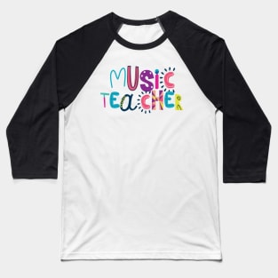 Cute Music Teacher Gift Idea Back to School Baseball T-Shirt